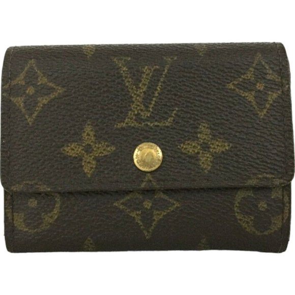 926131T Louis Vuitton Wallet Porte Monnaie Plat Brown Monogram - Picture 1 of 9